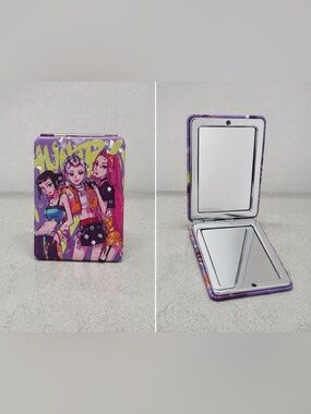 KPOP Compact Mirror Rhinestone Design Folding Pocket Mirror Brand New